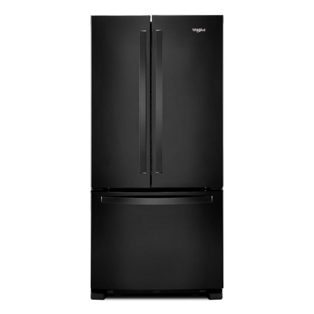 Whirlpool - 32.625 Inch 22.1 cu. ft French Door Refrigerator in Black - WRF532SMHB