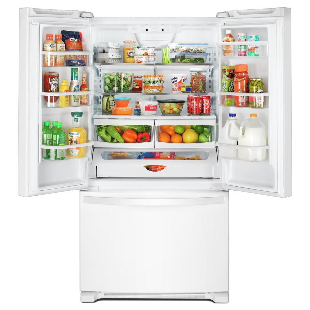 Whirlpool - 32.625 Inch 22.1 cu. ft French Door Refrigerator in White - WRF532SMHW