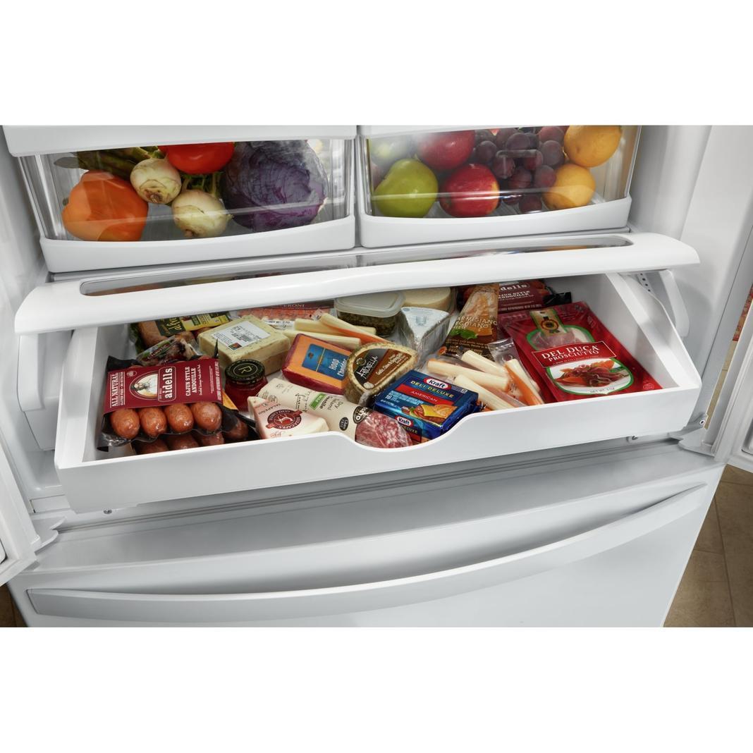 Whirlpool - 32.625 Inch 22.1 cu. ft French Door Refrigerator in White - WRF532SMHW