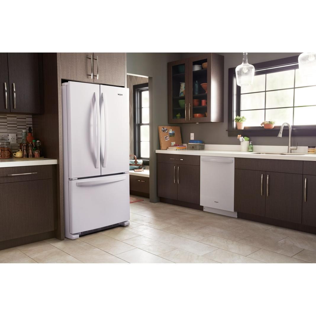 Whirlpool - 32.625 Inch 22.1 cu. ft French Door Refrigerator in White - WRF532SMHW