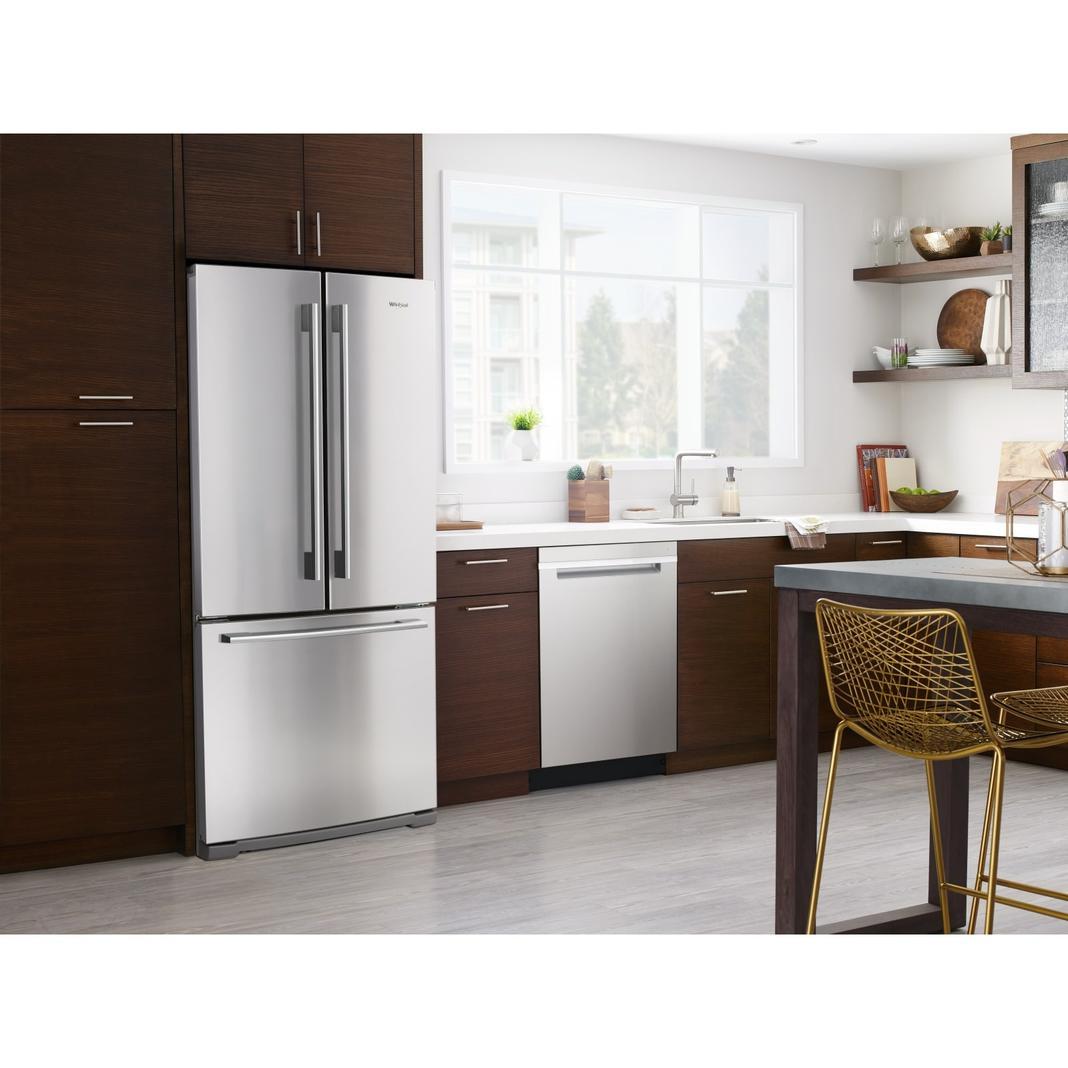 Whirlpool - 29.5 Inch 19.68 cu. ft French Door Refrigerator in Stainless - WRFA60SMHZ