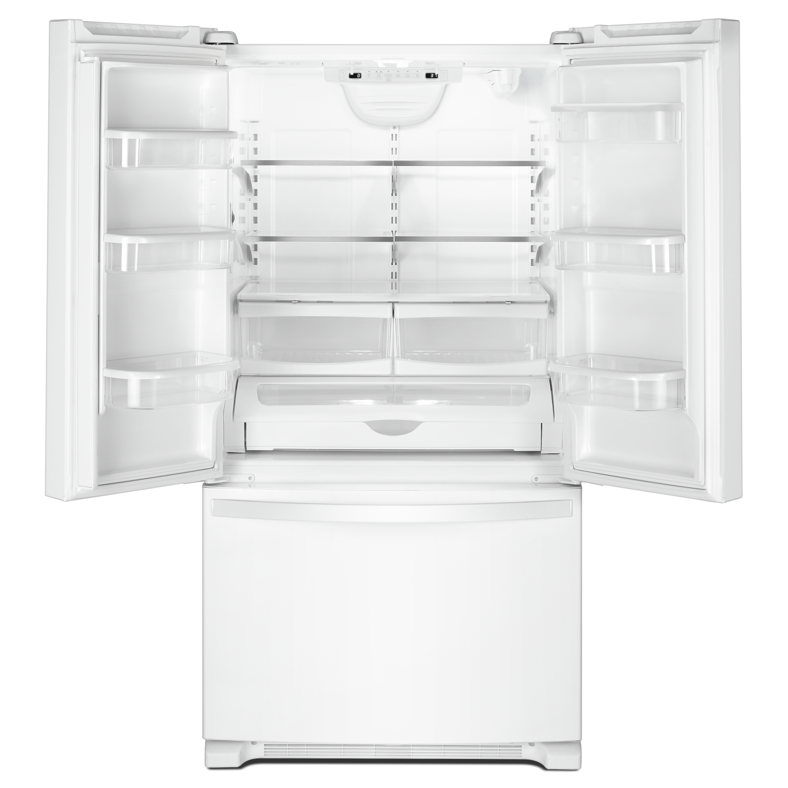 Whirlpool - 32.625 Inch 22.1 cu. ft French Door Refrigerator in White - WRFF5333PW