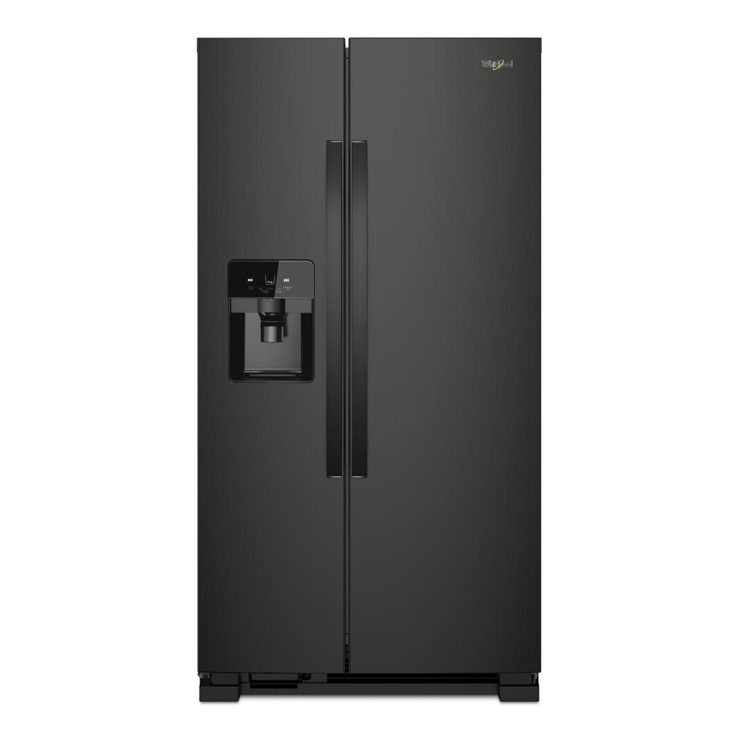 Whirlpool - 32.8 Inch 21.4 cu. ft Side by Side Refrigerator in Black - WRS321SDHB