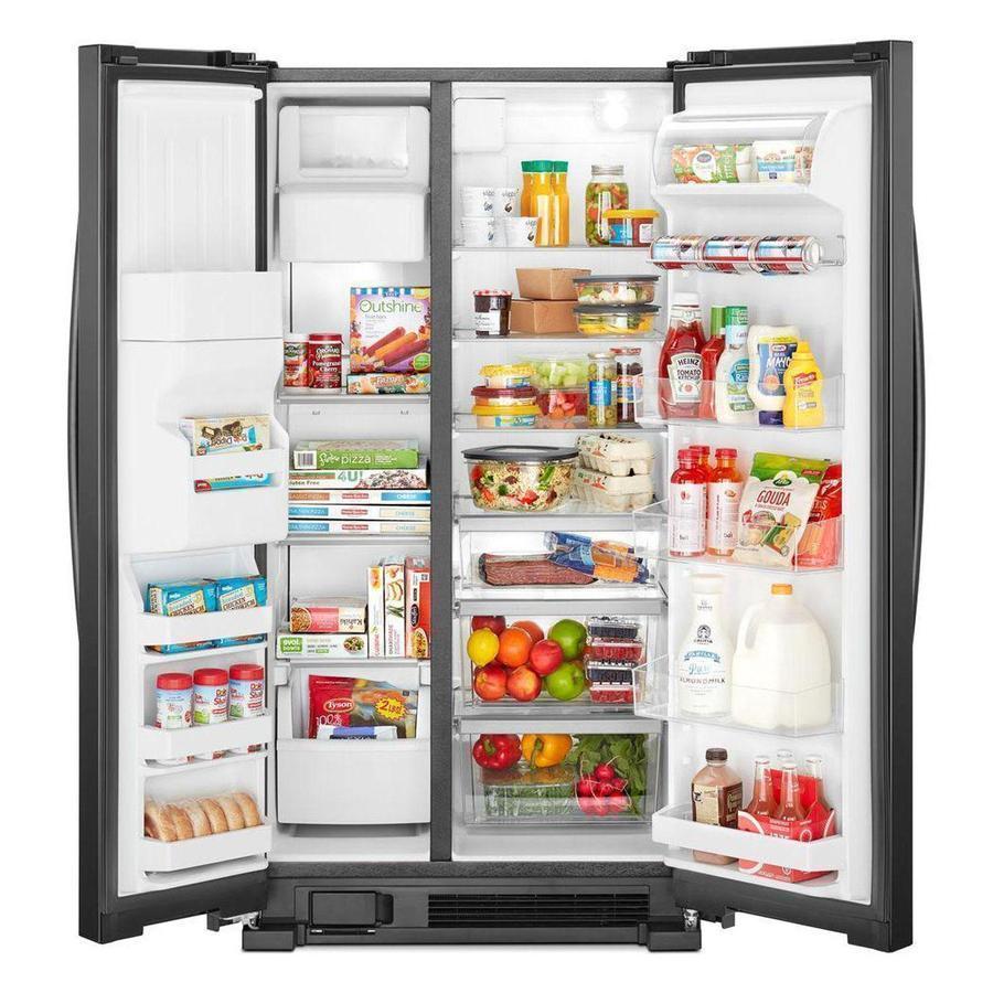 Whirlpool - 32.8 Inch 21.4 cu. ft Side by Side Refrigerator in Black