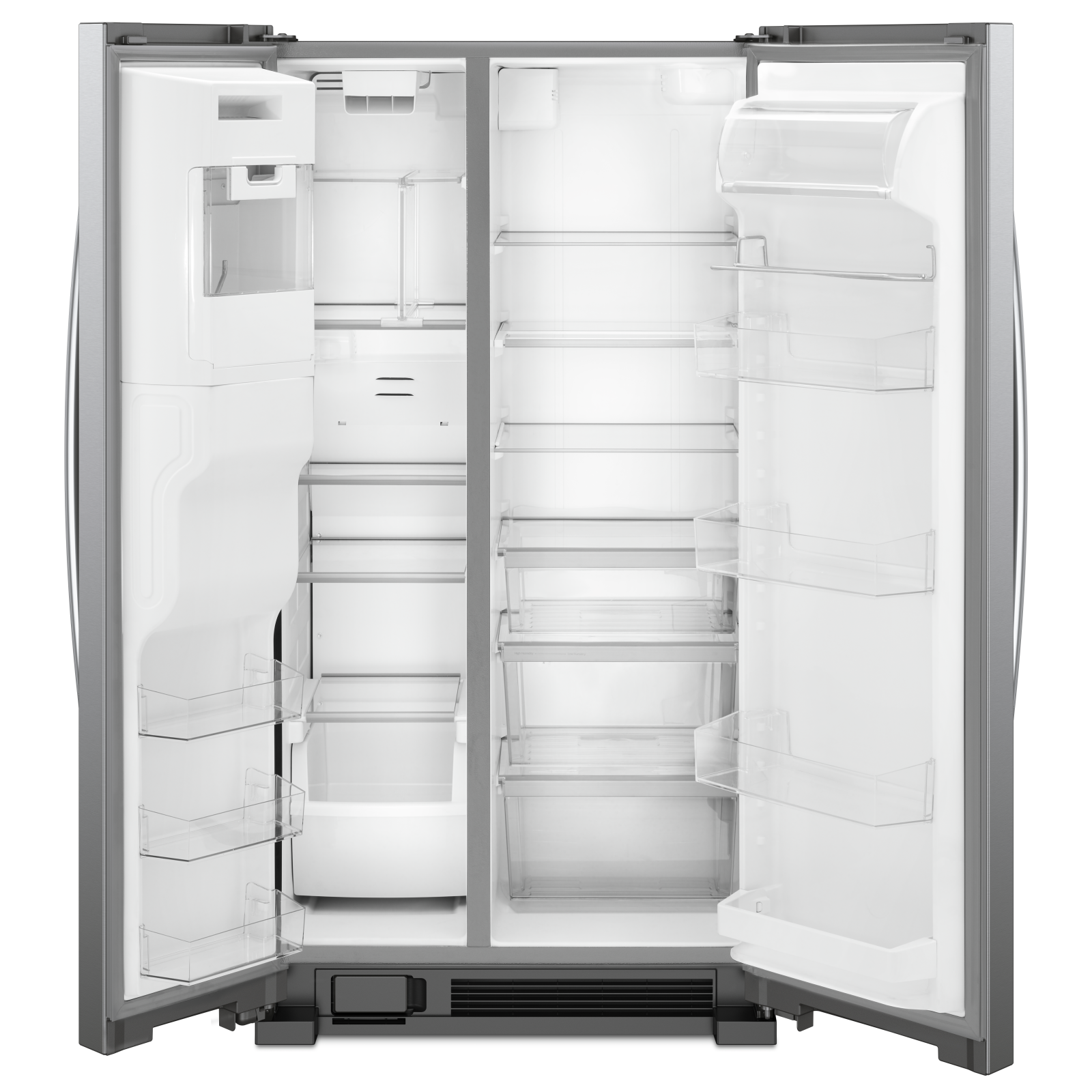Whirlpool - 35.875 Inch 25 cu. ft Side by Side Refrigerator in Stainless - WRS555SIHZ