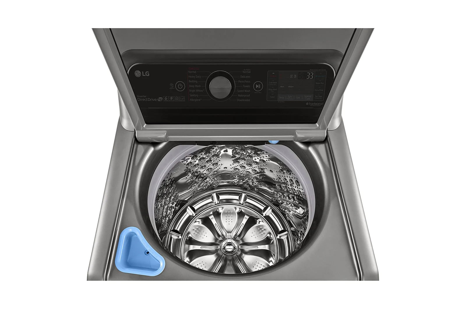 LG - 5.8 cu. Ft  Top Load Washer in Grey - WT7800HVA