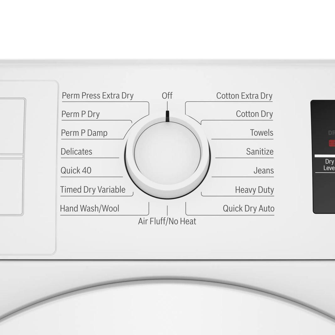 Bosch 4 cu. Ft Electric Dryer in White WTG86403UC